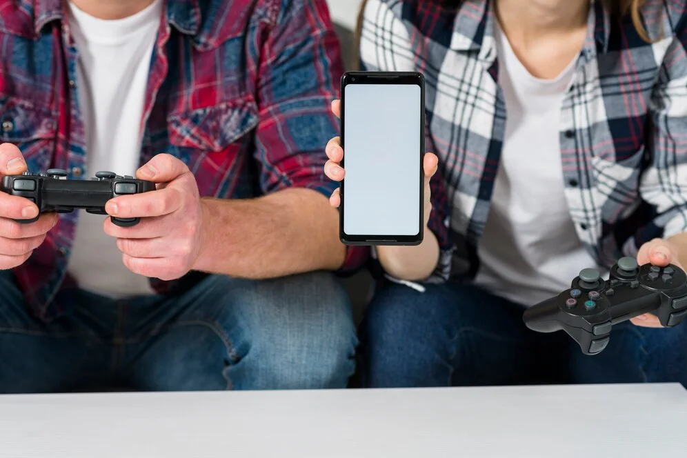 Mobile game marketing team planning game promotion strategies.