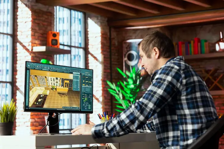 Roblox game development with virtual design tools