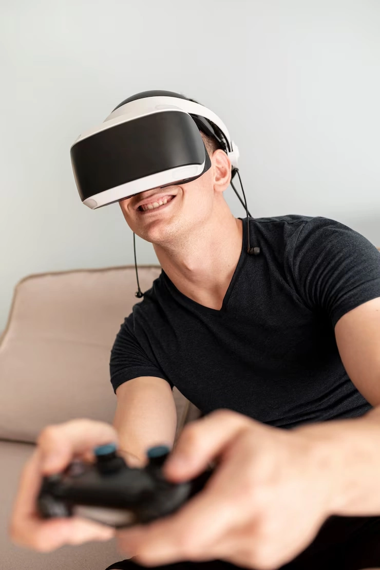 Teenager playing VR game developed by professional VR Game Development Agency