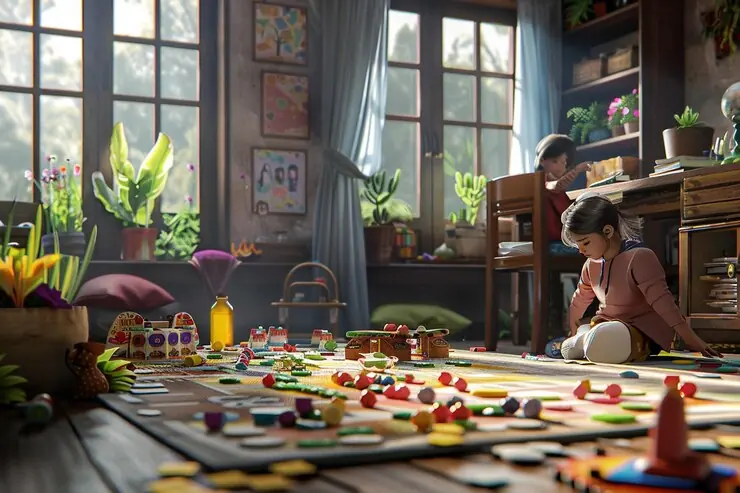 Educational Game Development Agency children learning through hands-on board games