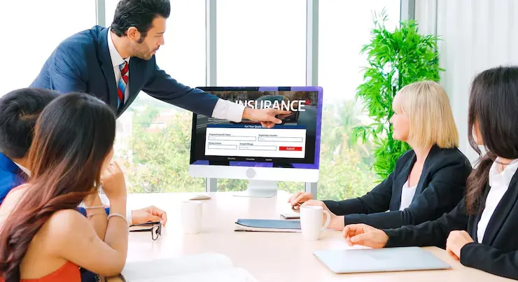 Insurance Software Development Company presenting policy management interface