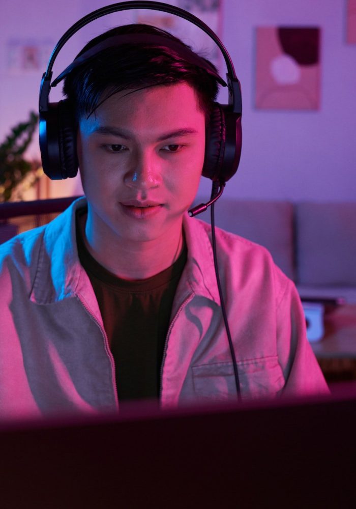 Boy Playing Online Videogame
